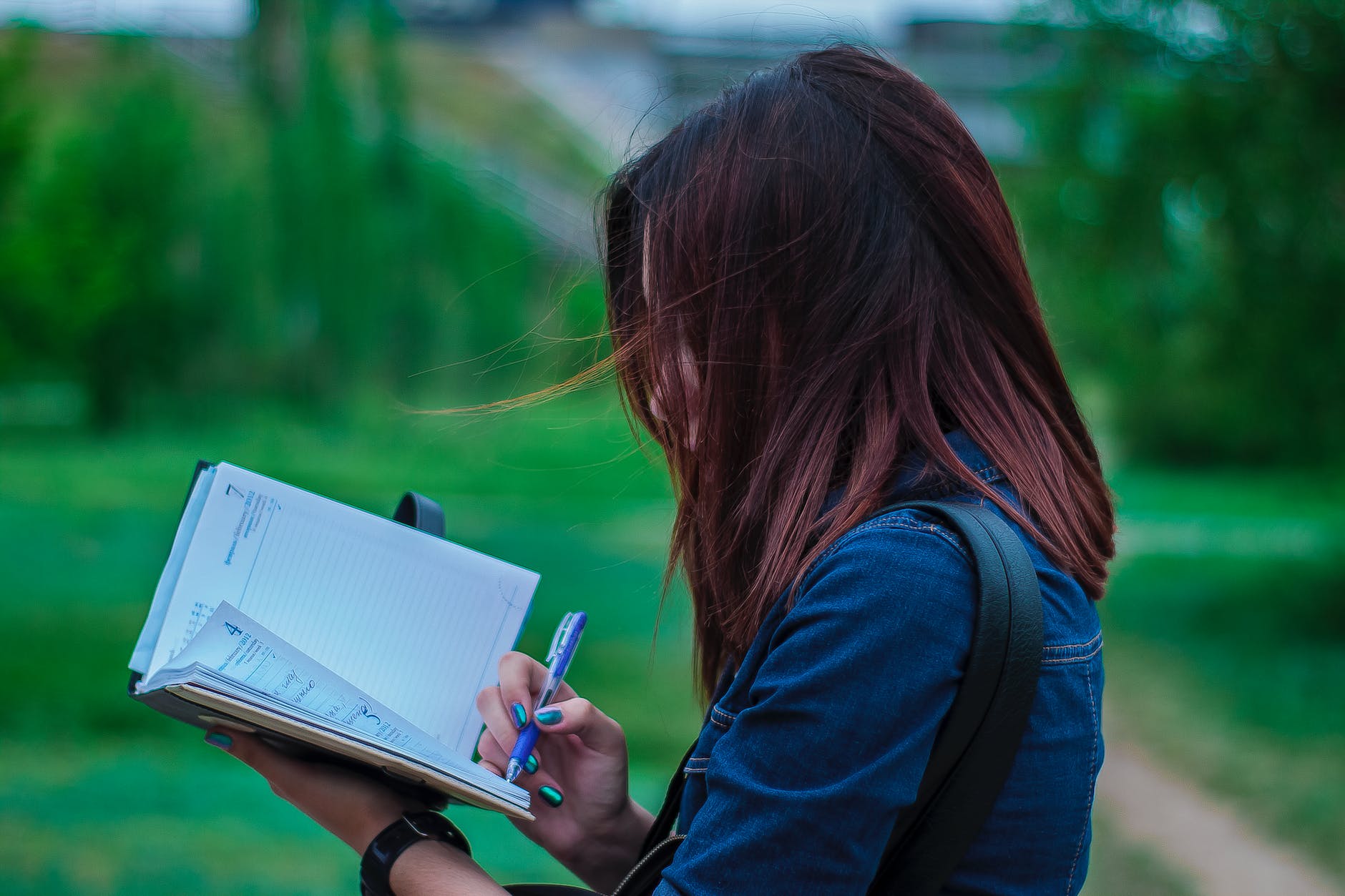 A girl reading